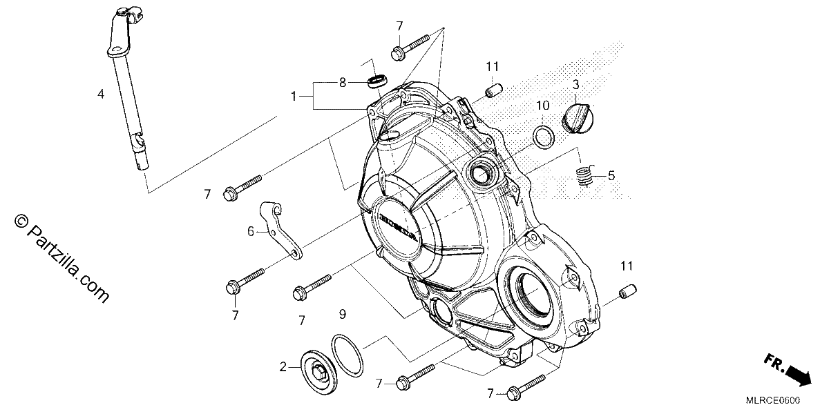 Diagrama de RIGHT CRANKCASE COVER