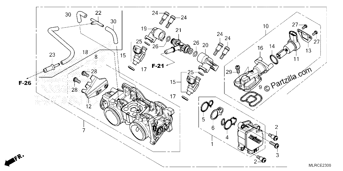 Diagrama de THROTTLE BODY