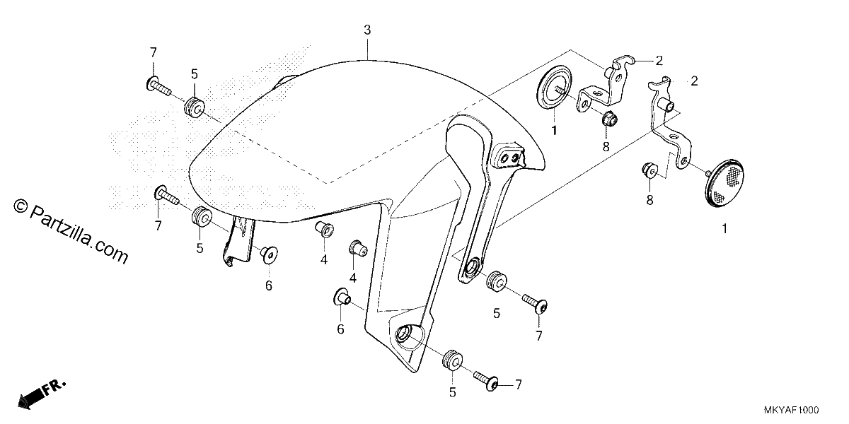 Diagrama de FRONT FENDER