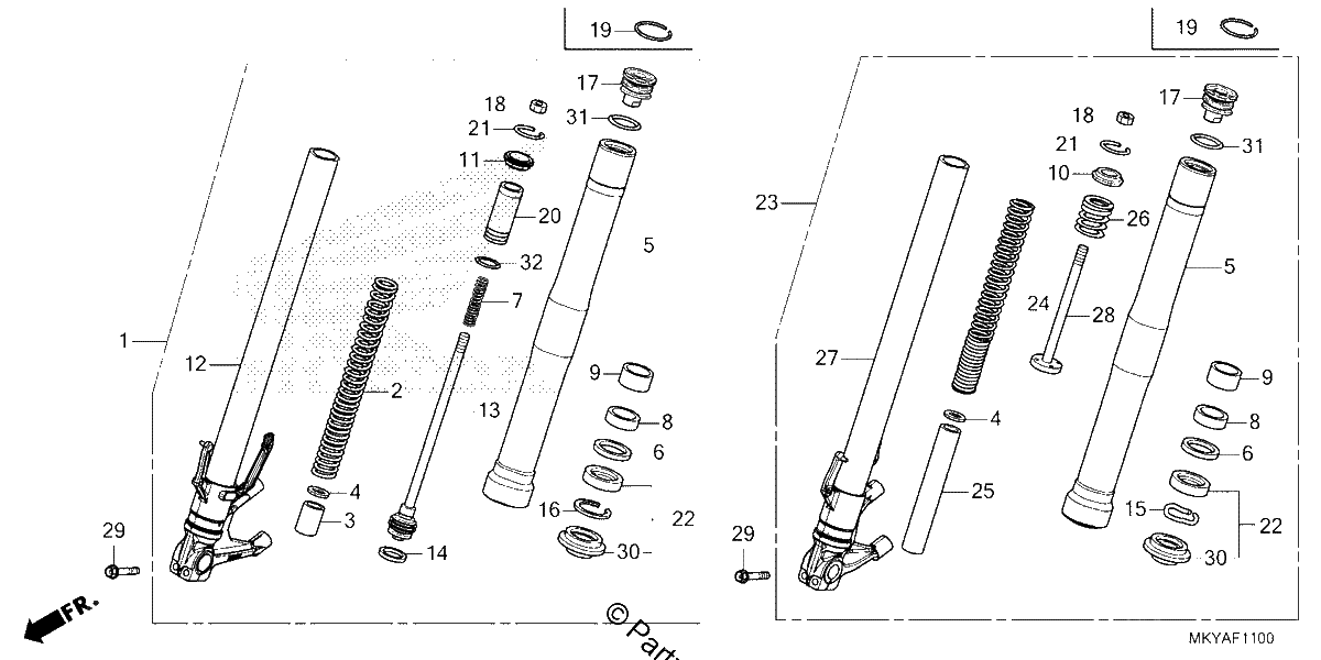 Diagrama de FRONT FORK