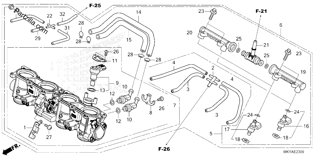 Diagrama de THROTTLE BODY