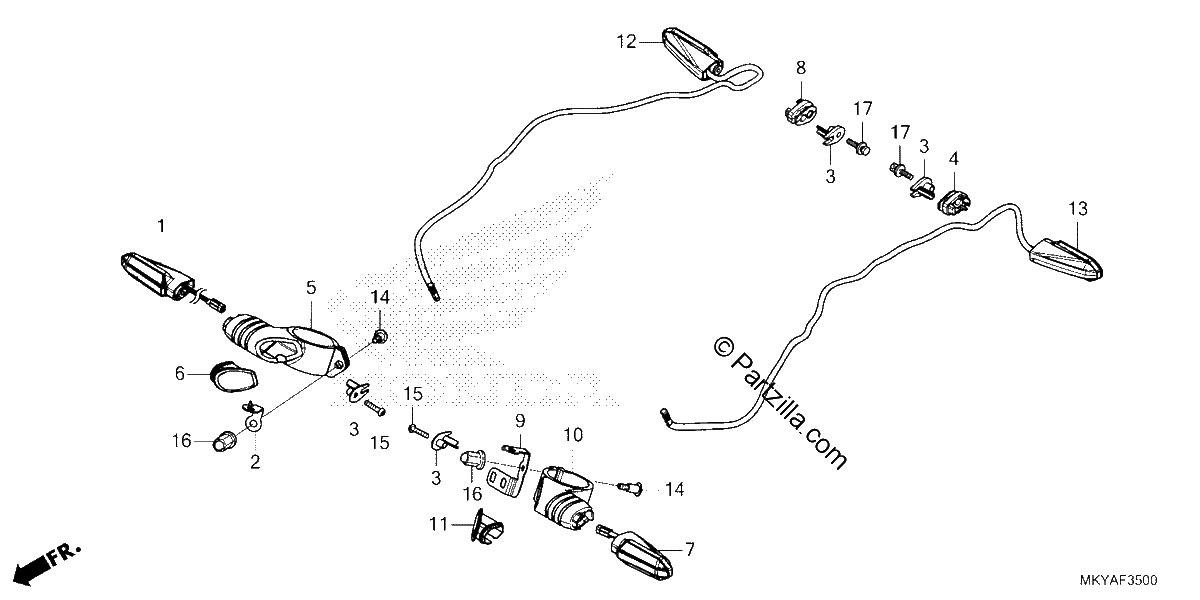 Diagrama de TURN SIGNAL CB650RAC