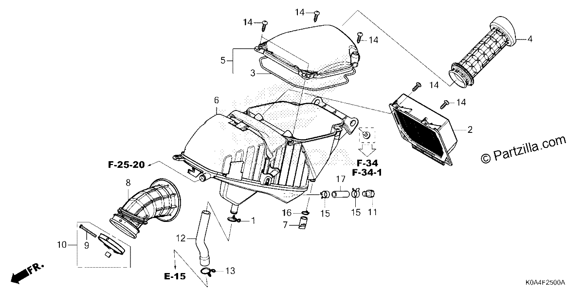 Diagrama de AIR CLEANER