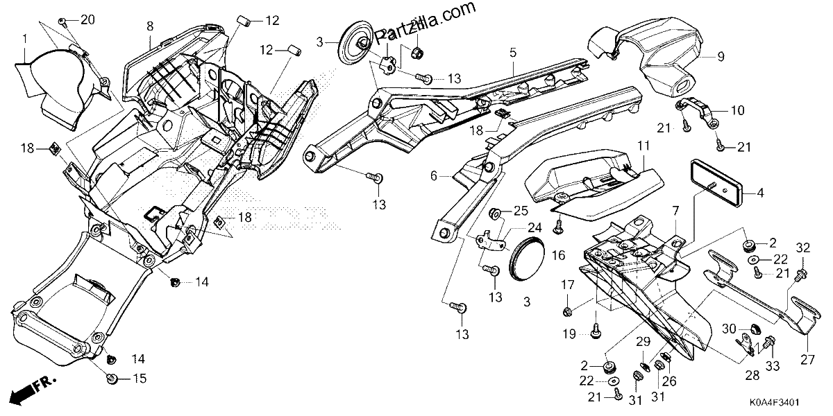 Diagrama de REAR FENDER 2