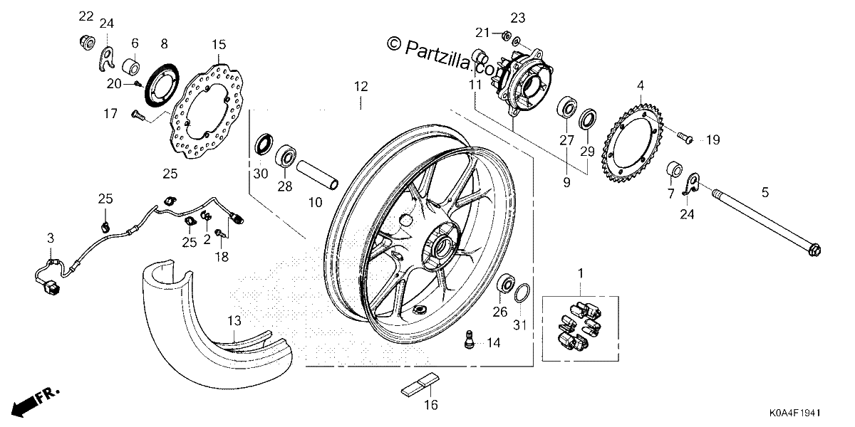 Diagrama de REAR WHEEL 2