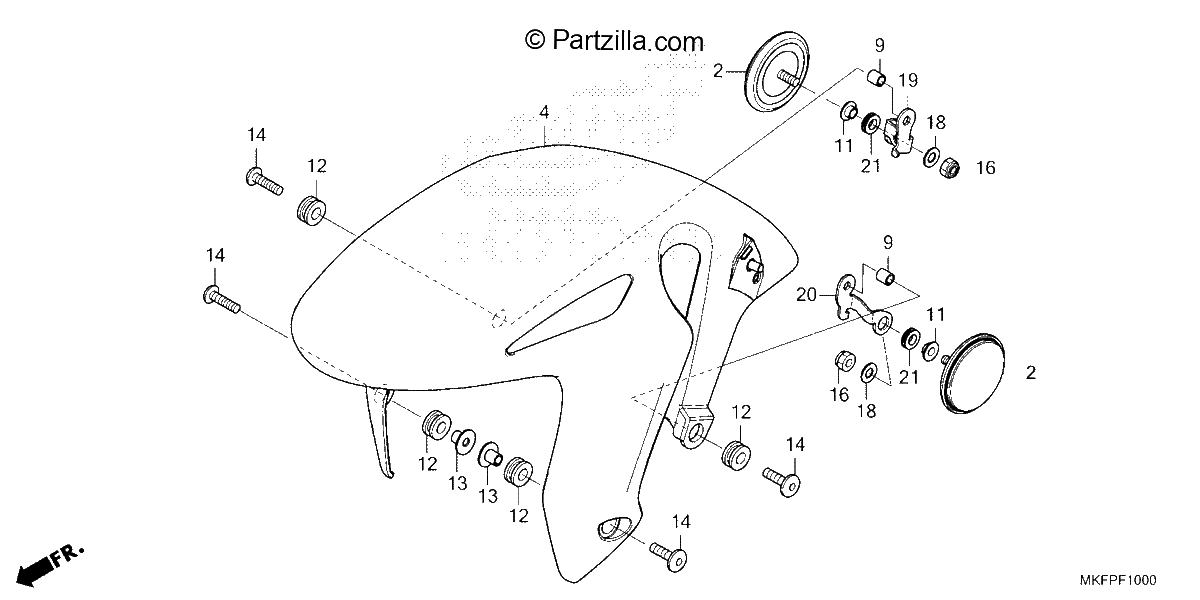 Diagrama de FRONT FENDER