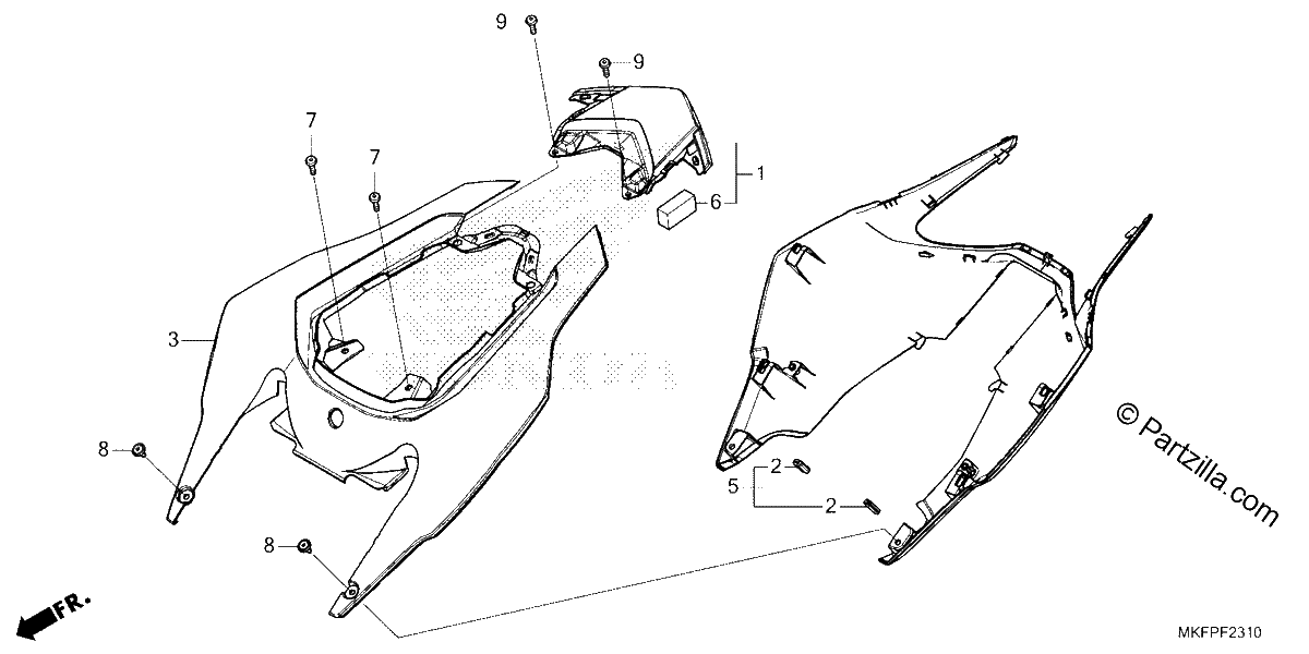 Diagrama de REAR COWL