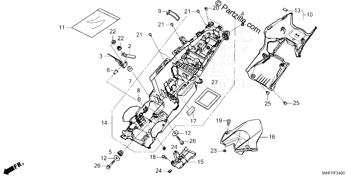 Diagrama de REAR FENDER