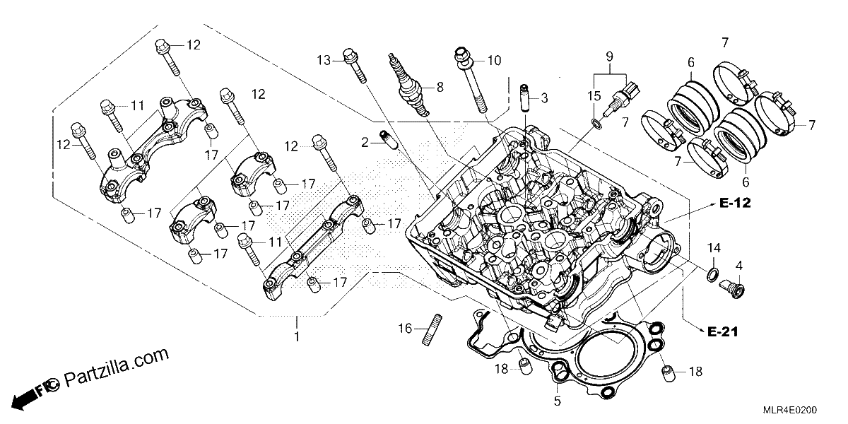 Diagrama de CYLINDER HEAD