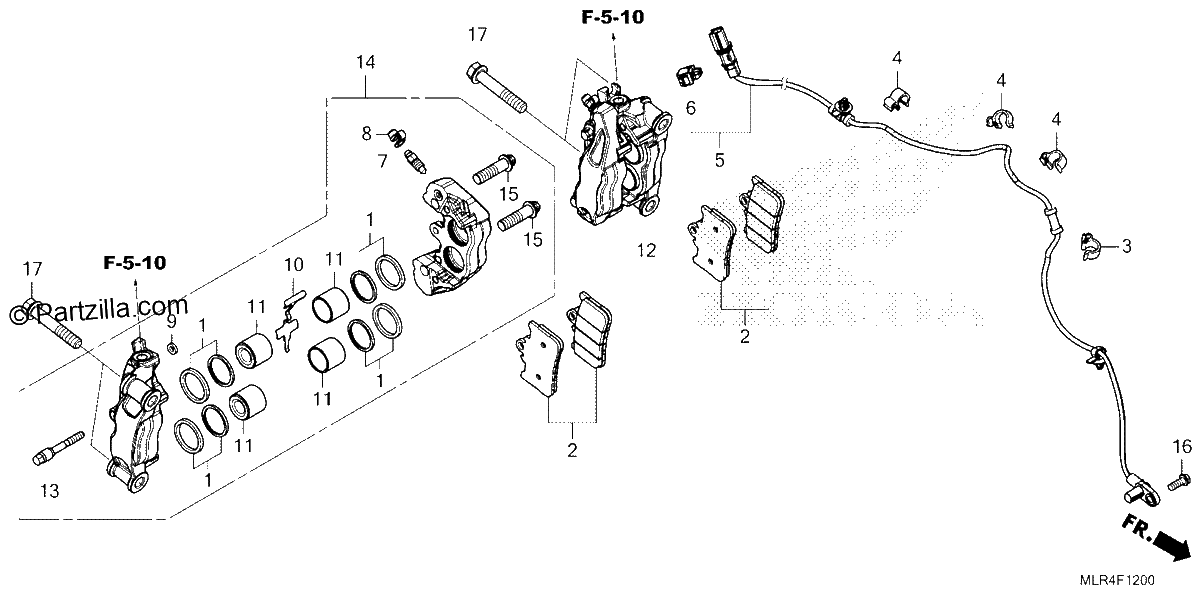 Diagrama de FRONT BRAKE CALIPER