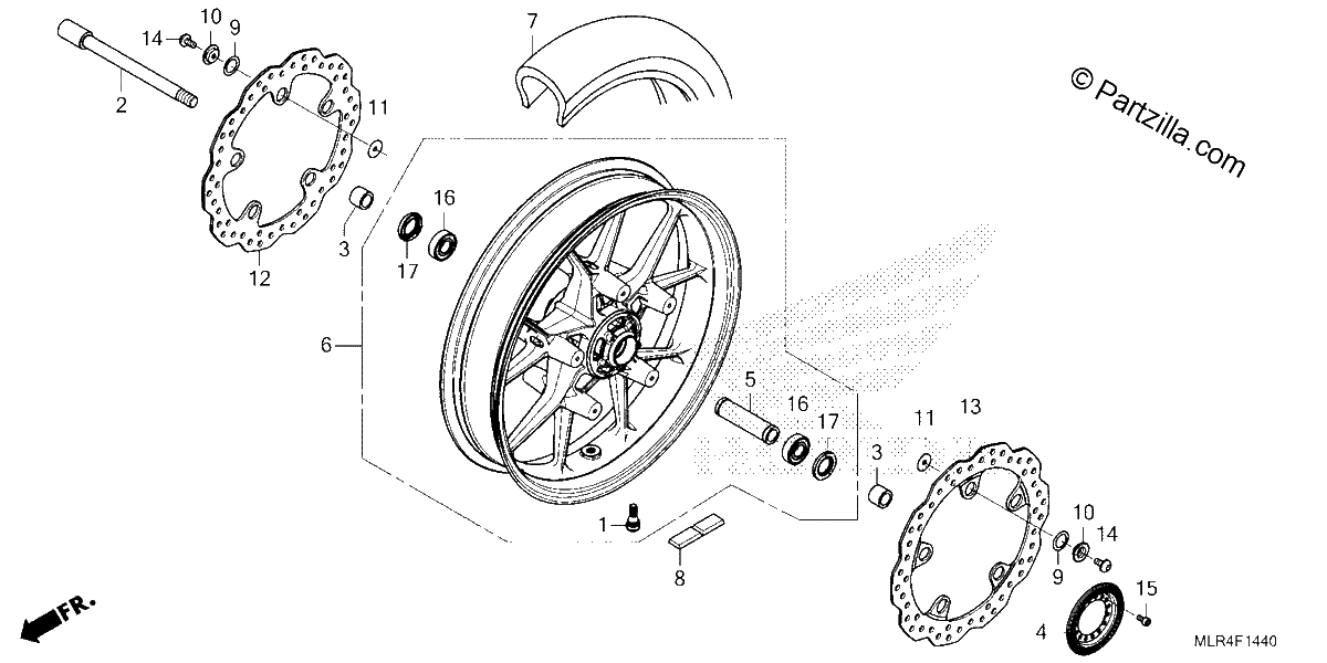 Diagrama de FRONT WHEEL