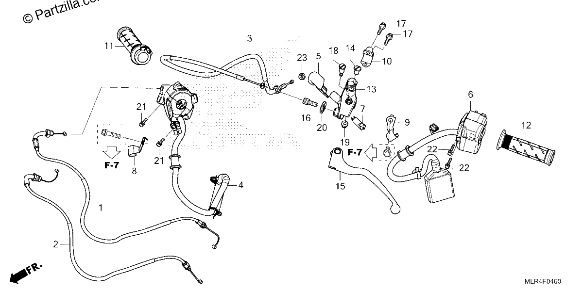 Diagrama de HANDLE LEVER SWITCH CABLE