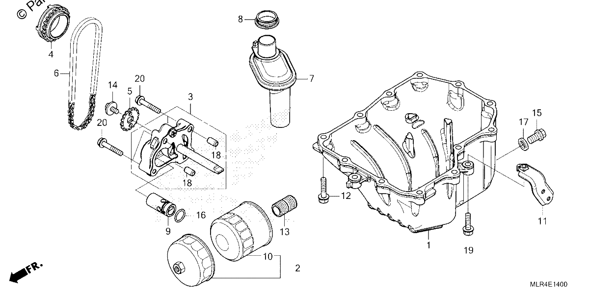 Diagrama de OIL PAN OIL PUMP