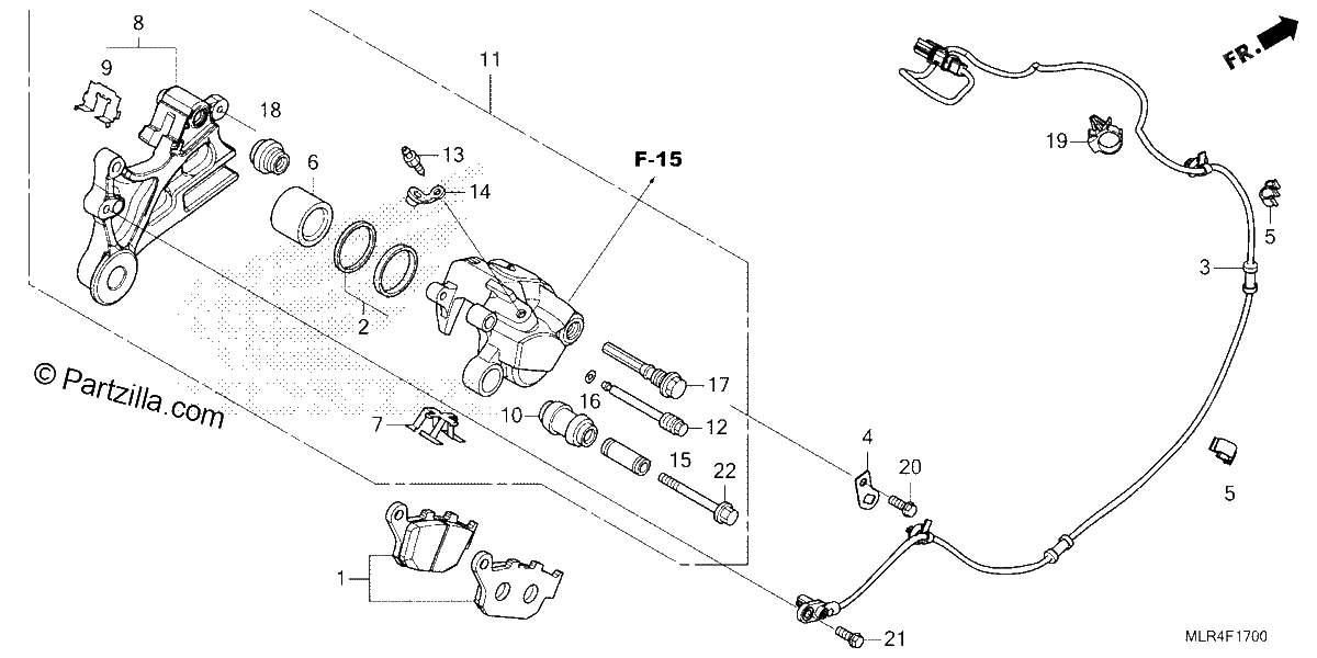 Diagrama de REAR BRAKE CALIPER