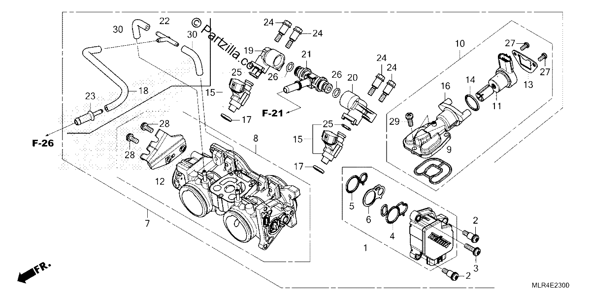 Diagrama de THROTTLE BODY