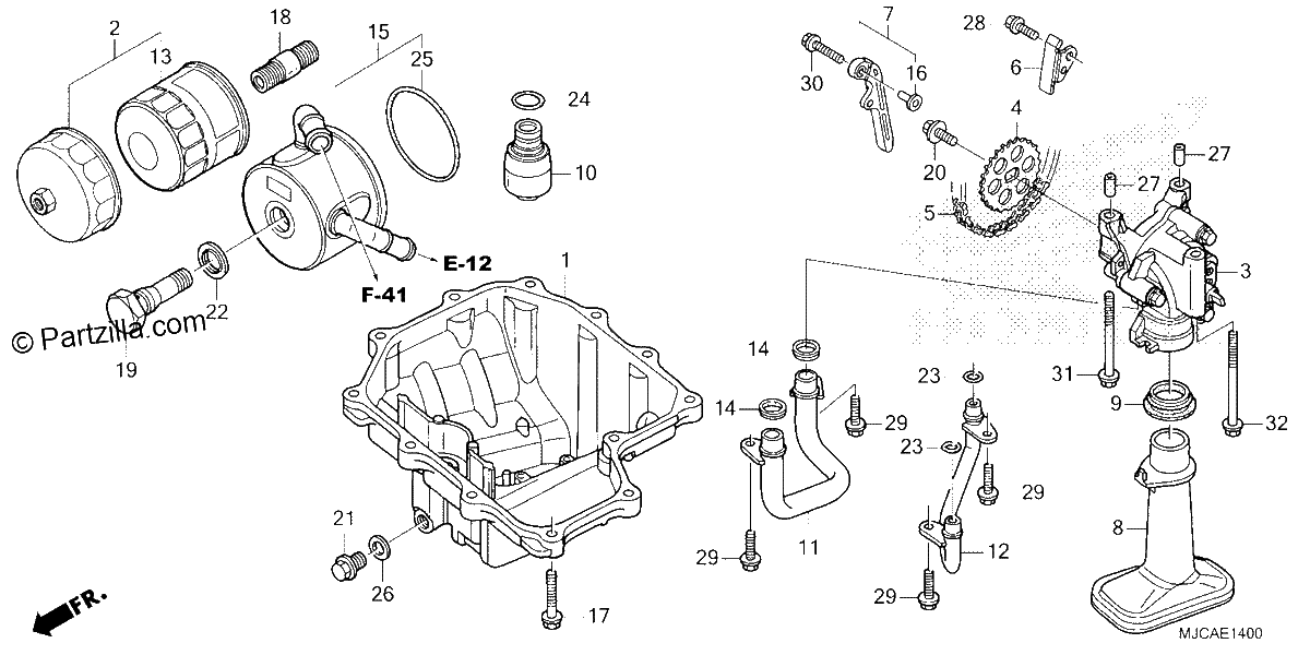 Diagrama de OIL PAN OIL PUMP