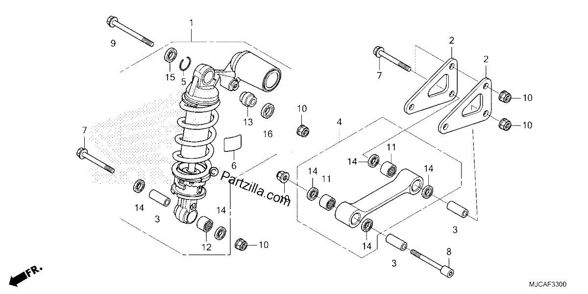 Diagrama de REAR SHOCK ABSORBER 1