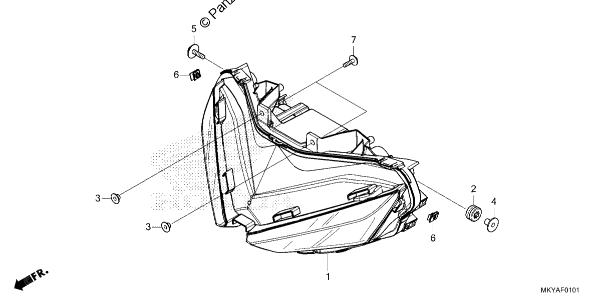 Diagrama de HEADLIGHT CBR650RAC