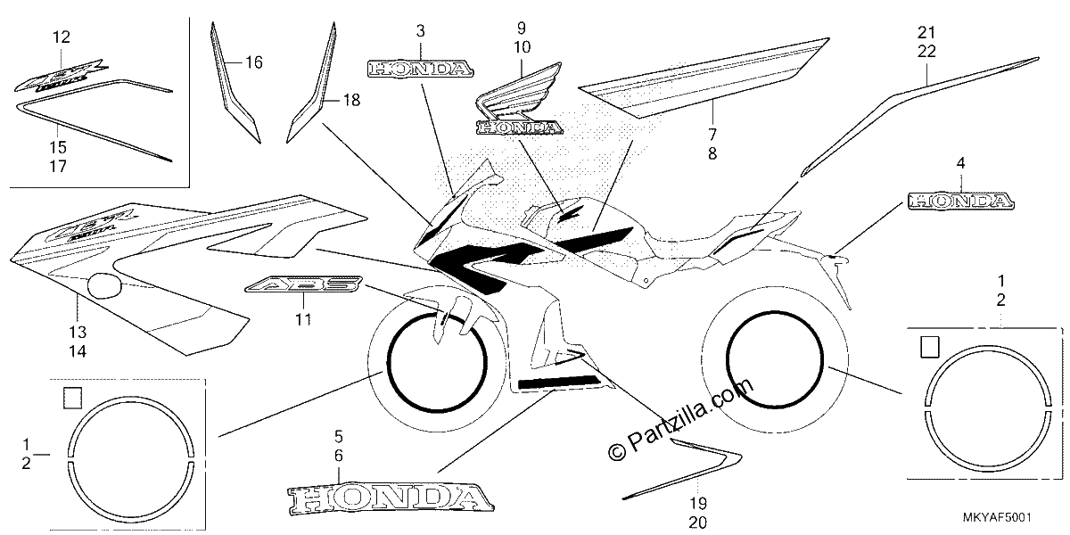 Diagrama de MARK CBR650RAC