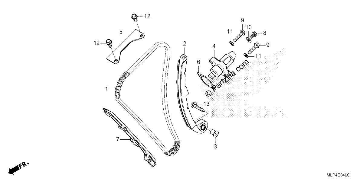 Diagrama de CAM CHAIN TENSIONER