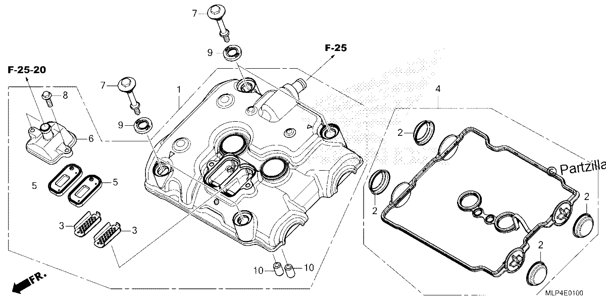 Diagrama de CYLINDER HEAD COVER