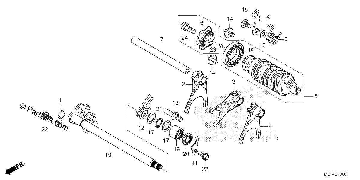 Diagrama de GEARSHIFT DRUM