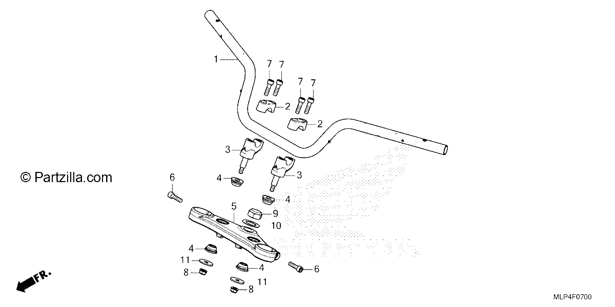 Diagrama de HANDLEBAR TOP BRIDGE