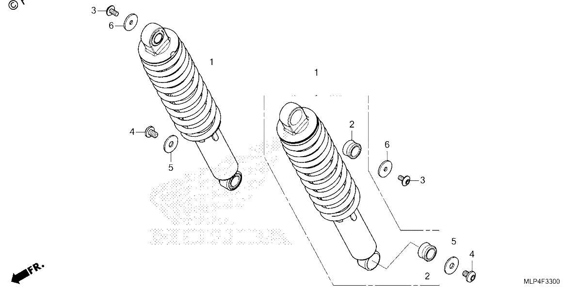 Diagrama de REAR SHOCK ABSORBER