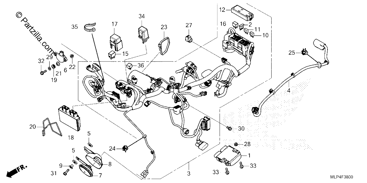 Diagrama de WIRE HARNESS