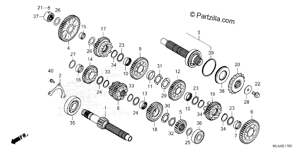 Diagrama de TRANSMISSION CMX1100A A2