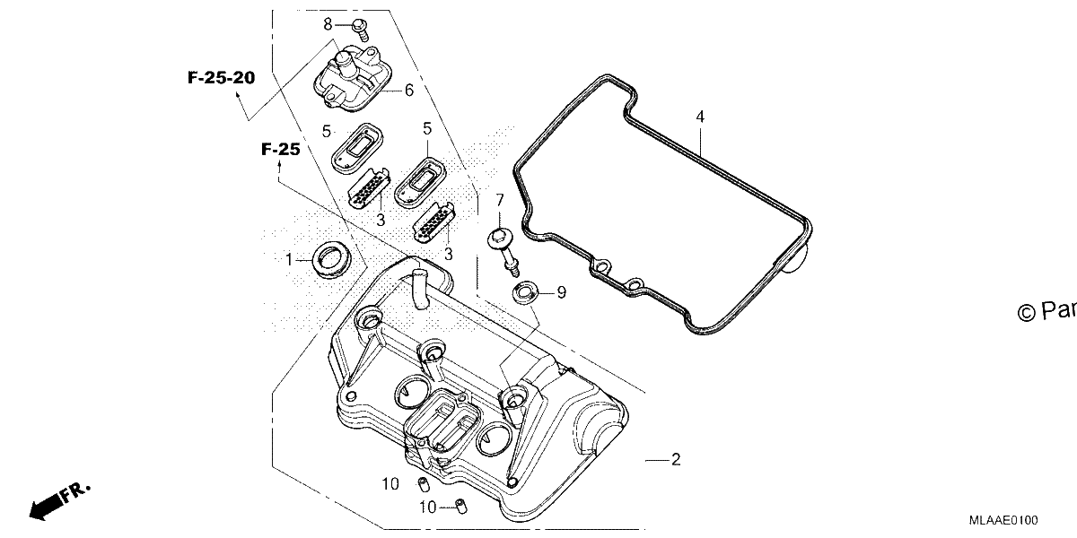 Diagrama de CYLINDER HEAD COVER