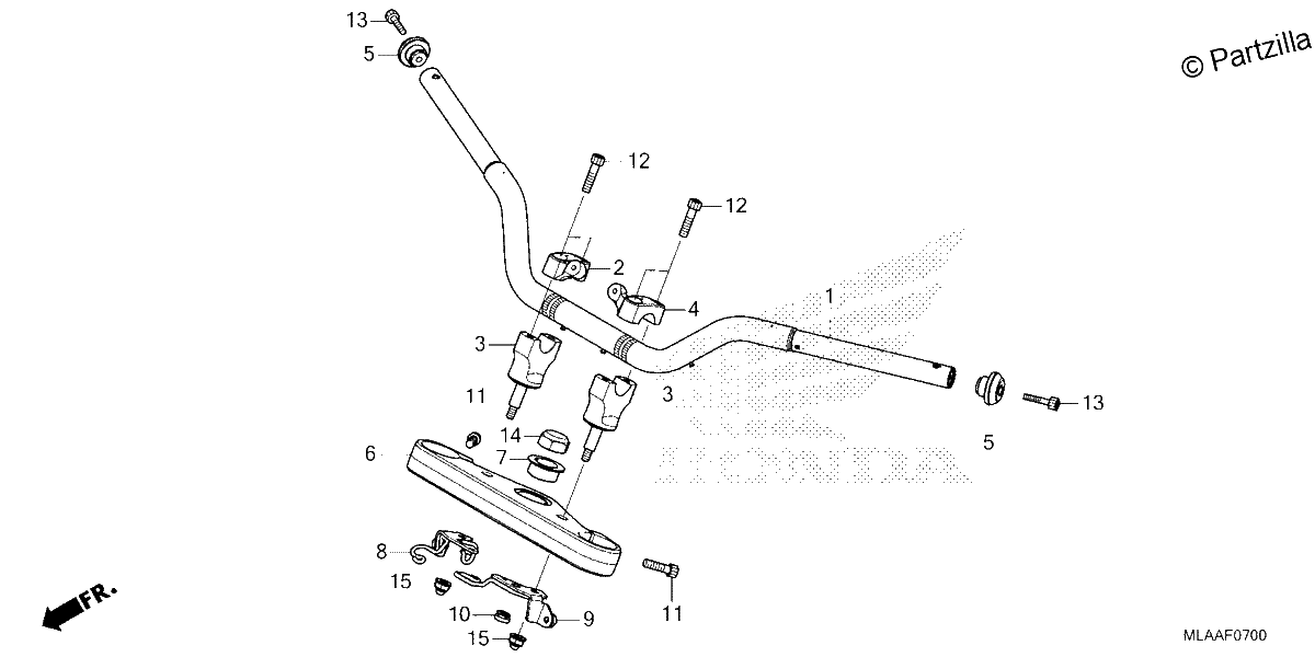 Diagrama de HANDLEBAR TOP BRIDGE