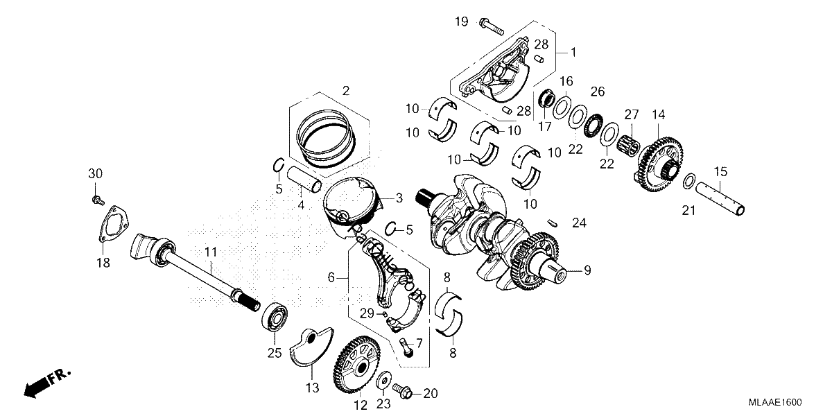 Diagrama de CRANKSHAFT PISTON
