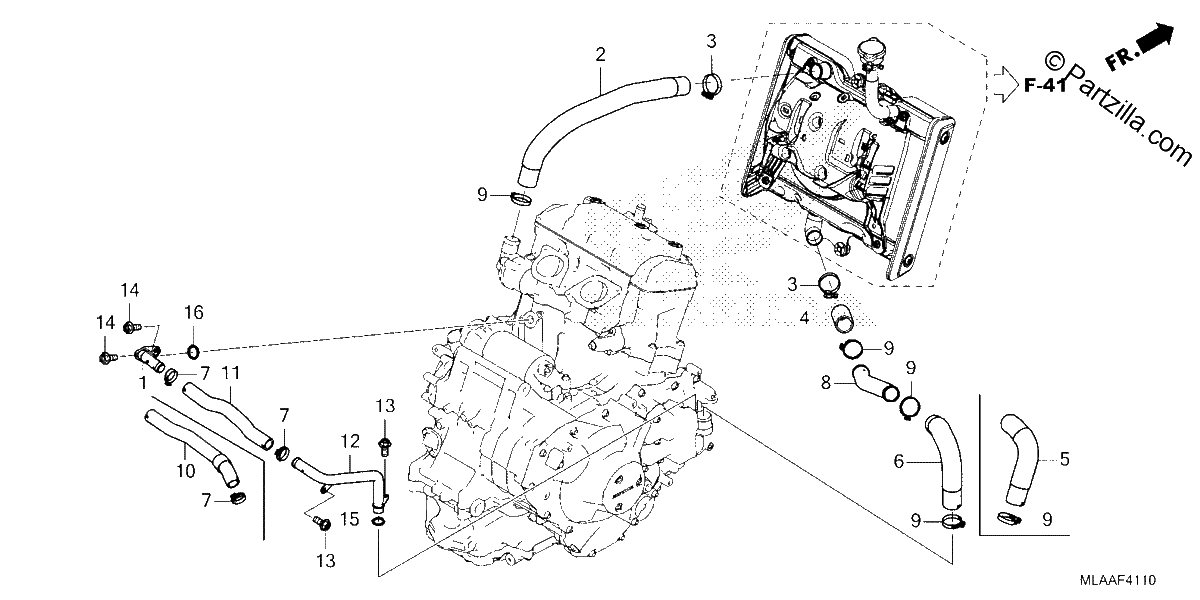 Diagrama de RADIATOR HOSE WATER PIPE