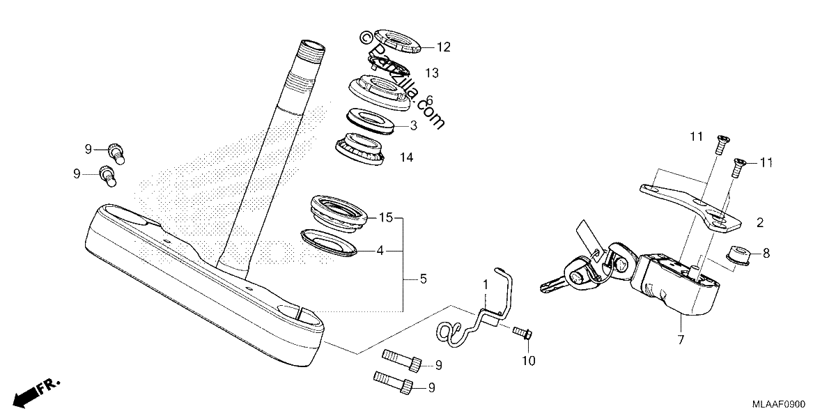 Diagrama de STEERING STEM