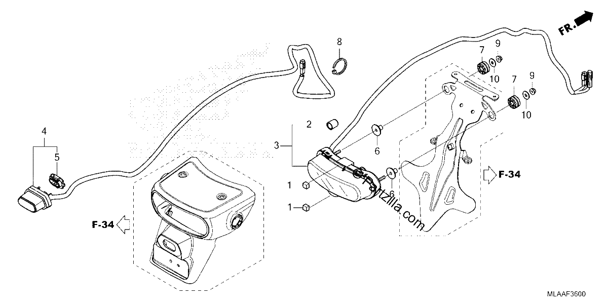 Diagrama de TAILLIGHT LICENSE LIGHT