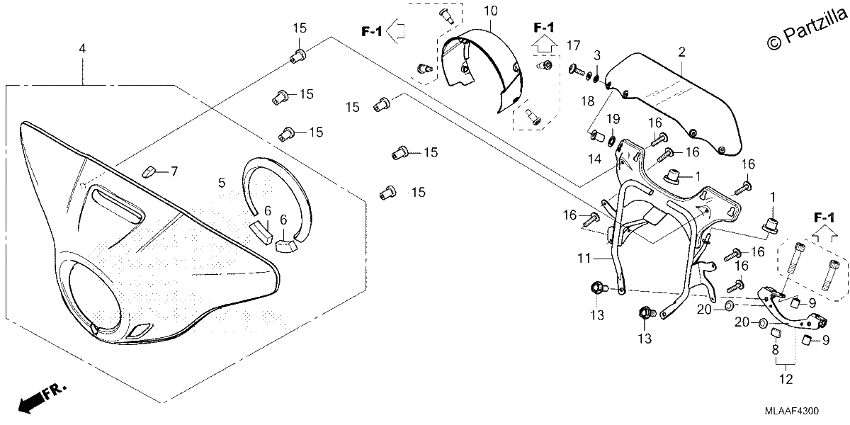 Diagrama de FRONT COWL DEFLECTOR