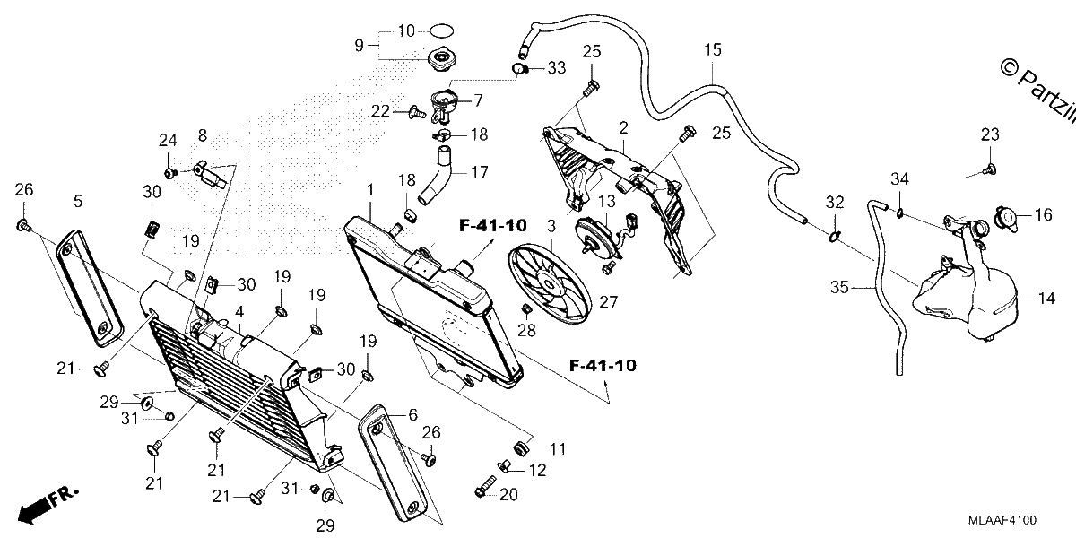 Diagrama de RADIATOR RESERVE TANK