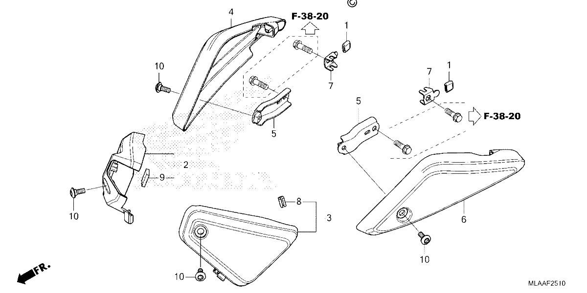 Diagrama de AIR CLEANER SIDE COVER