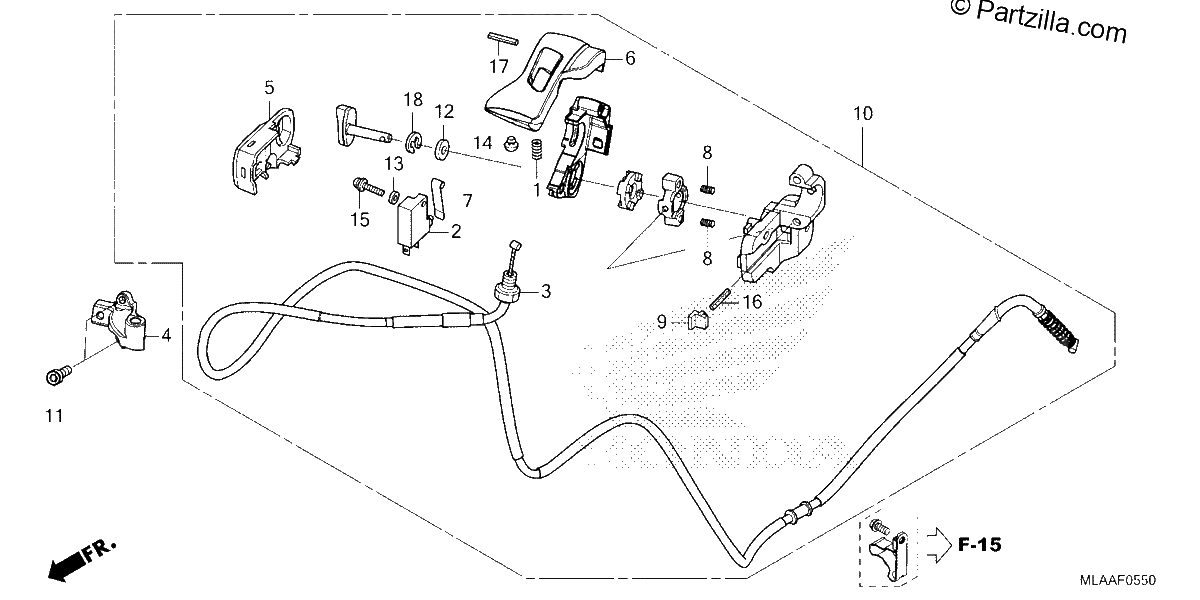 Diagrama de PARKING BRAKE LEVER