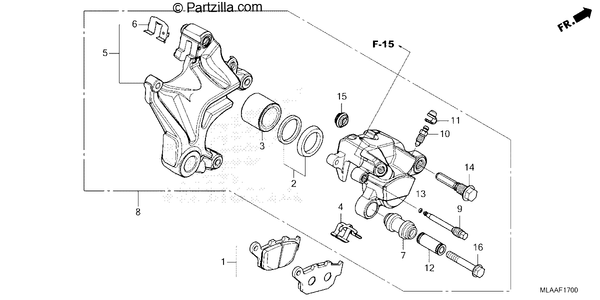Diagrama de REAR BRAKE CALIPER