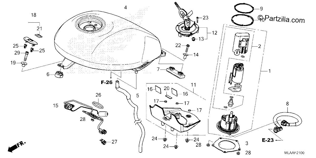 Diagrama de FUEL TANK FUEL PUMP