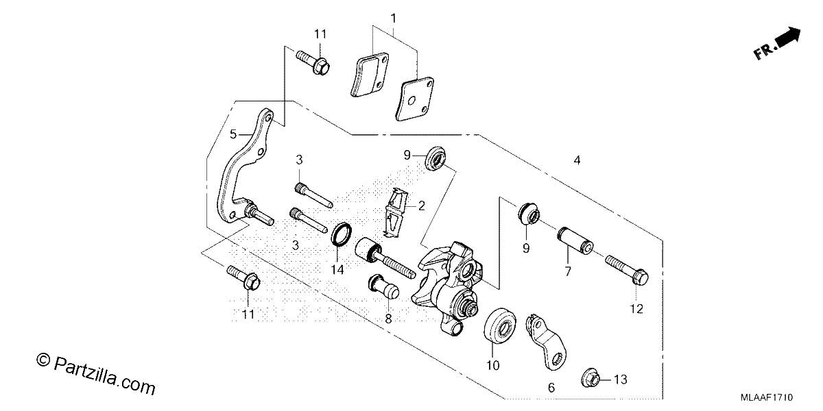 Diagrama de PARKING BRAKE CALIPER
