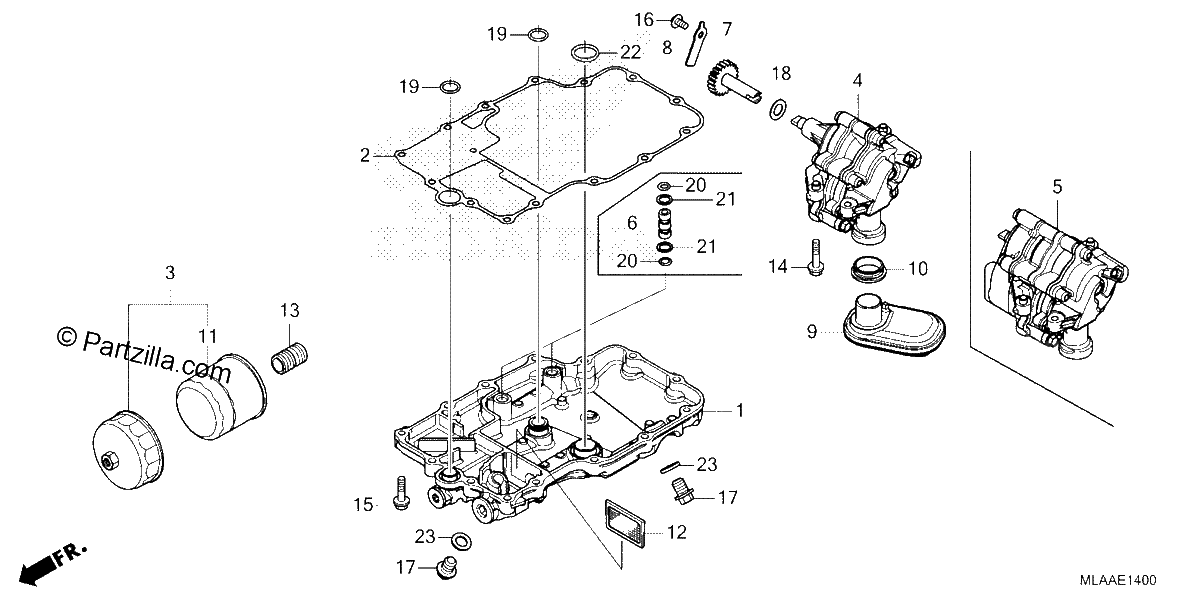 Diagrama de OIL PAN OIL PUMP