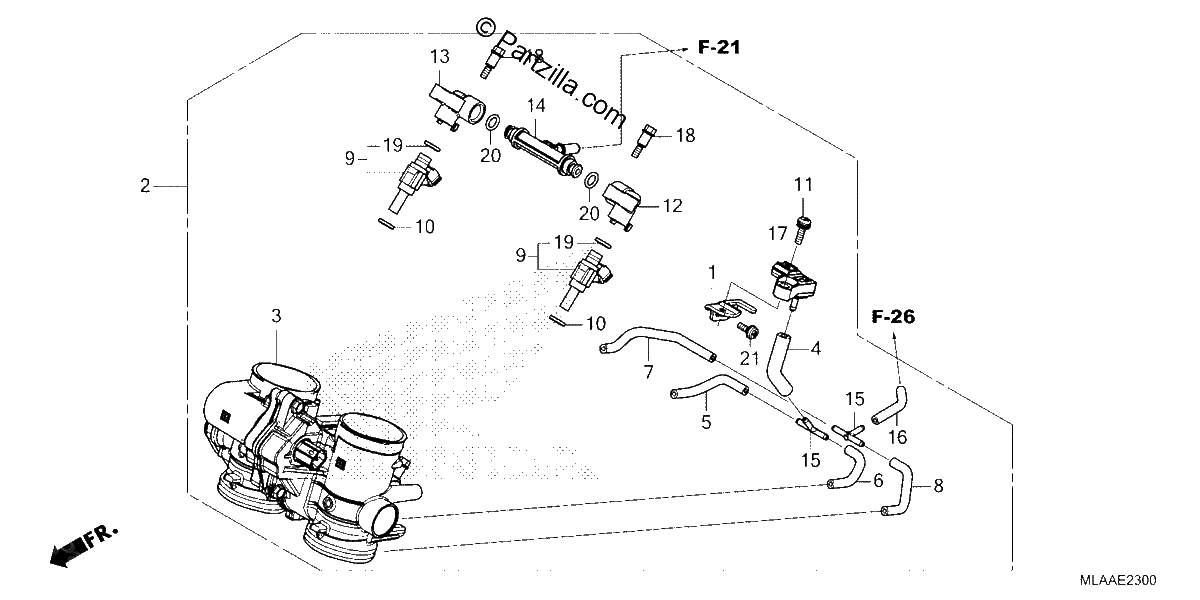 Diagrama de THROTTLE BODY