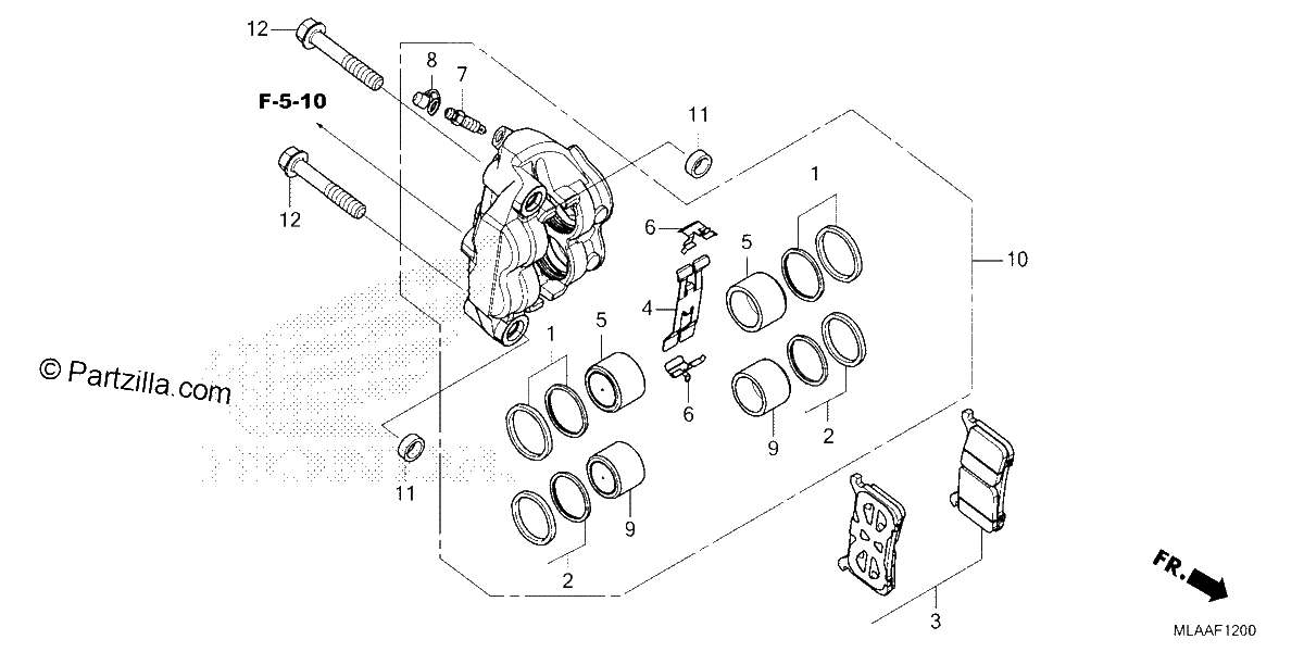 Diagrama de FRONT BRAKE CALIPER