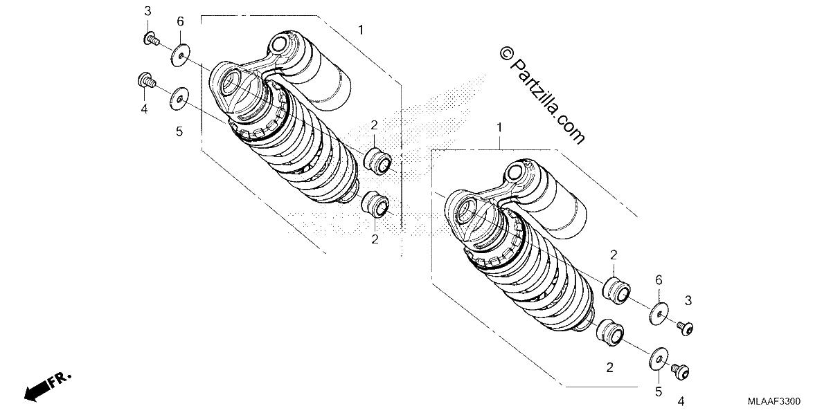 Diagrama de REAR SHOCK ABSORBER