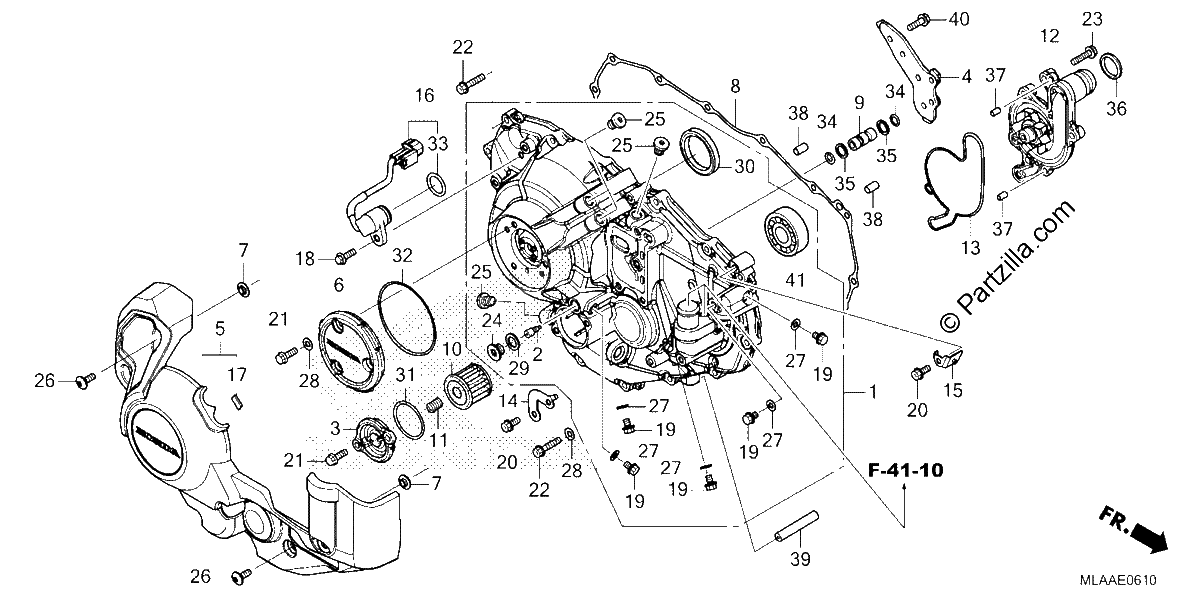 Diagrama de RIGHT CRANKCASE COVER CMX1100D D2