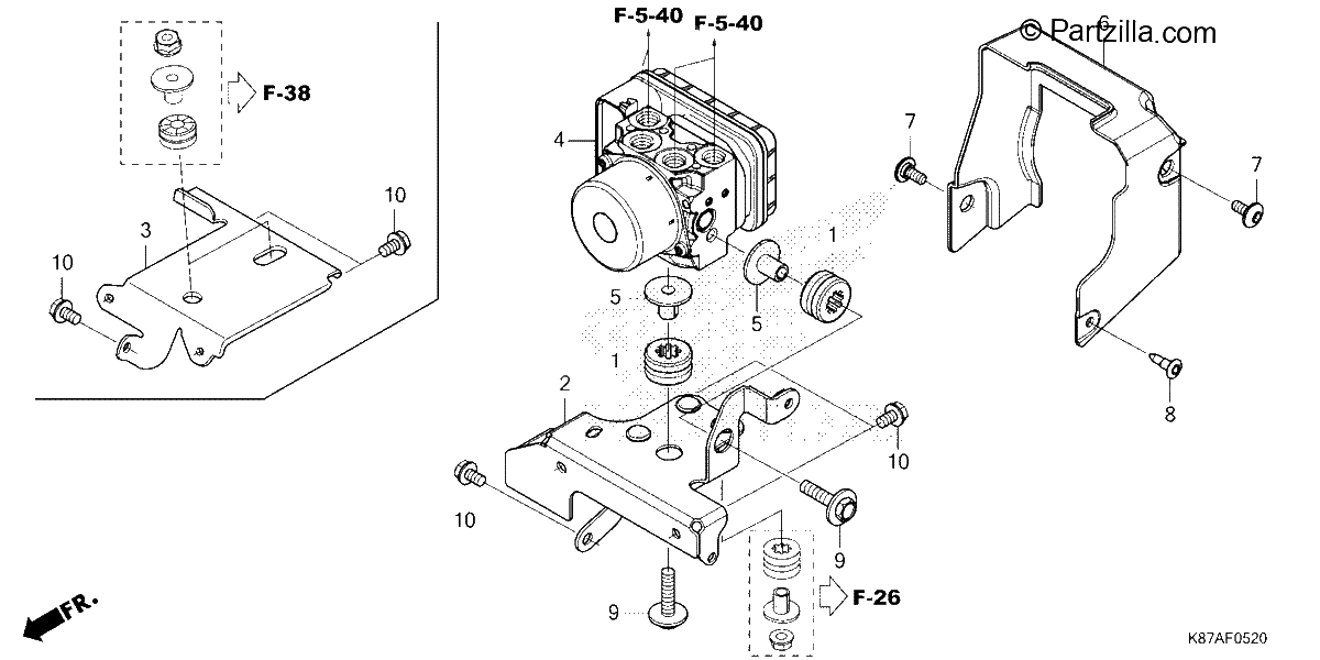 Diagrama de ABS MODULATOR STAY