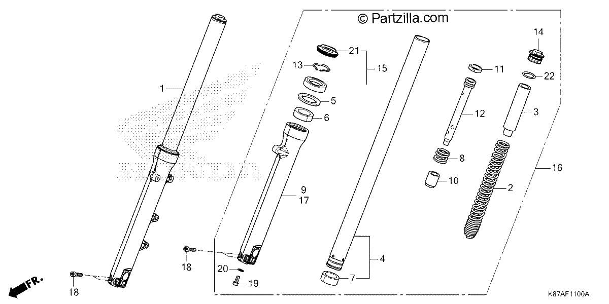 Diagrama de FRONT FORK